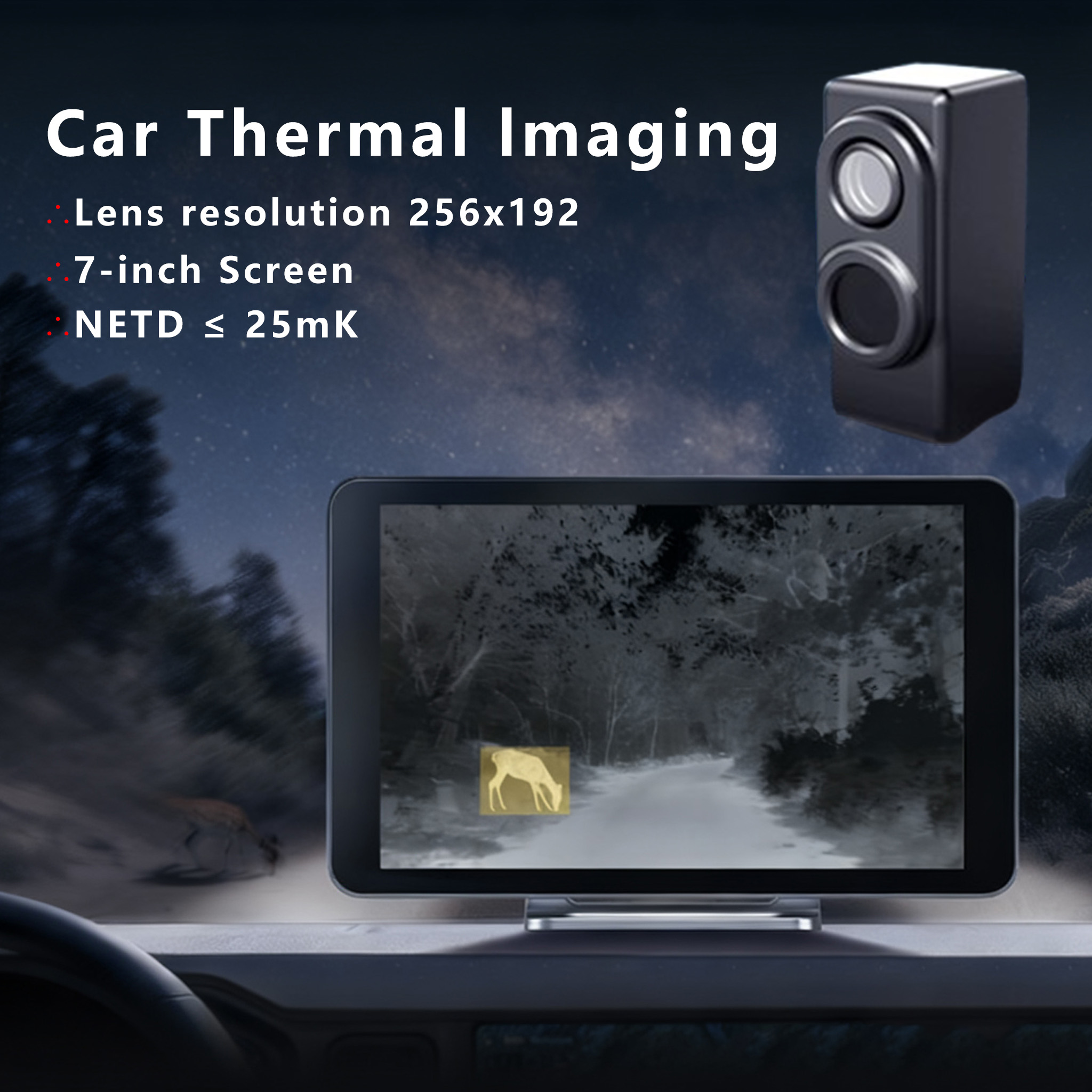 Hunting Thermal Imaging Scope - Kamera noktowizyjna NS7 do samochodu, zasięg